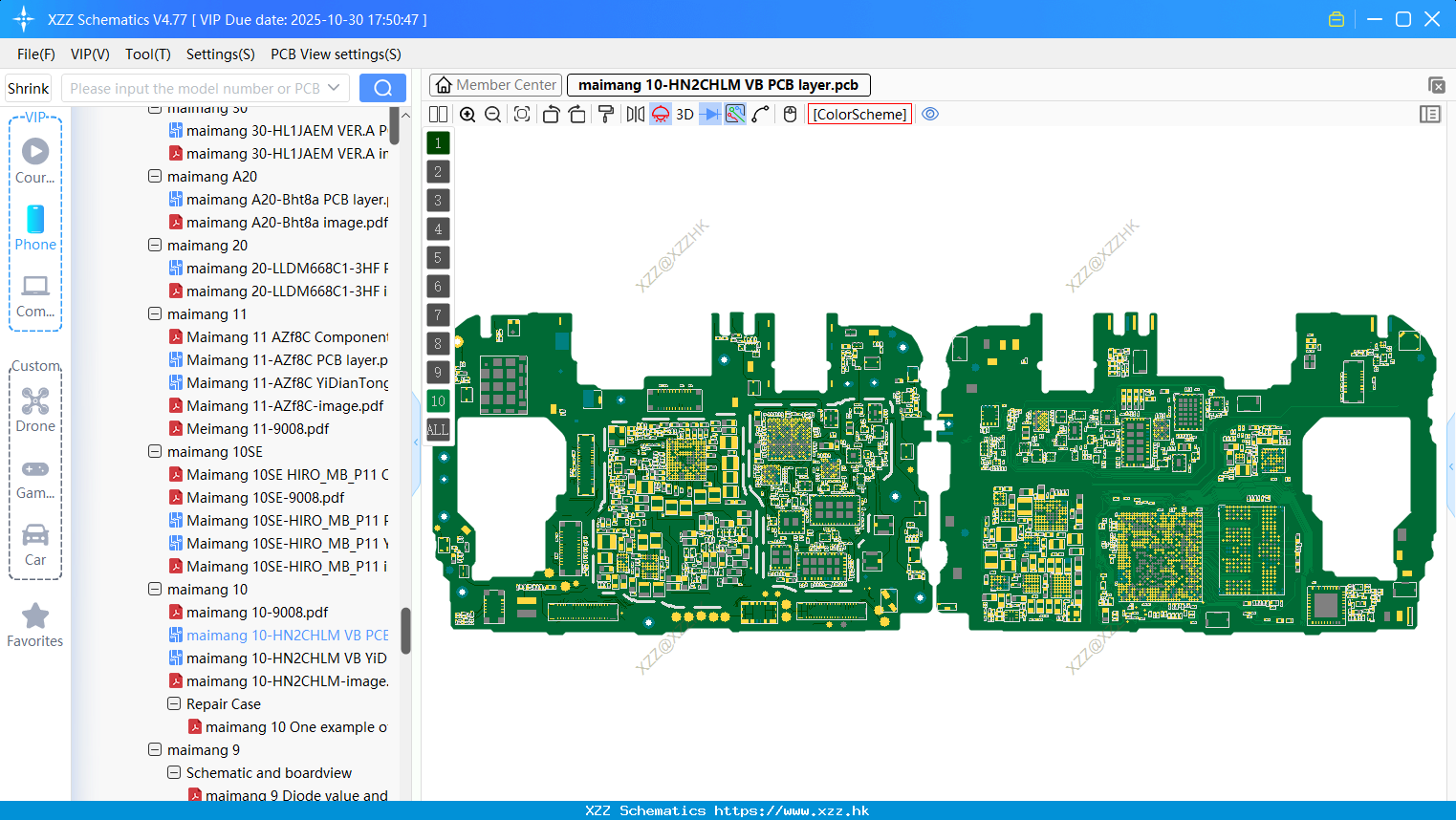 Huawei Maimang 10-HN2CHLM VB PCB Layer